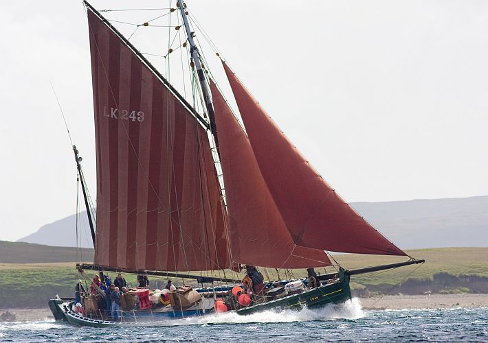 The Swan under sail